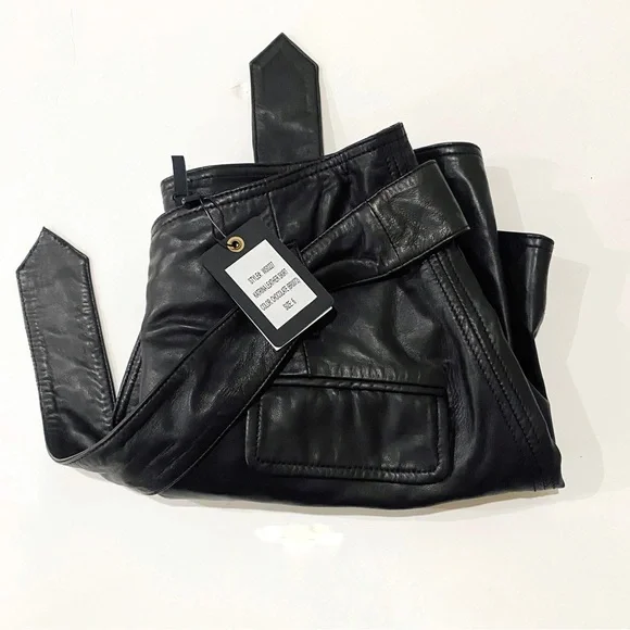 Marissa Webb 100% lamb leather skirt NEW - Picture 7 of 8